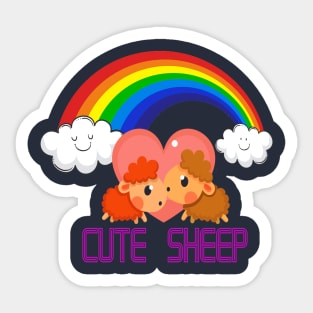 Cute Animal Sheep Design Sticker